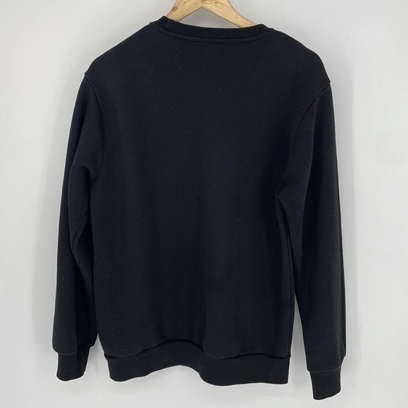 FOREVER 21 MEN spider embroidered crewneck sweater black size SM - Picture 2 of 4